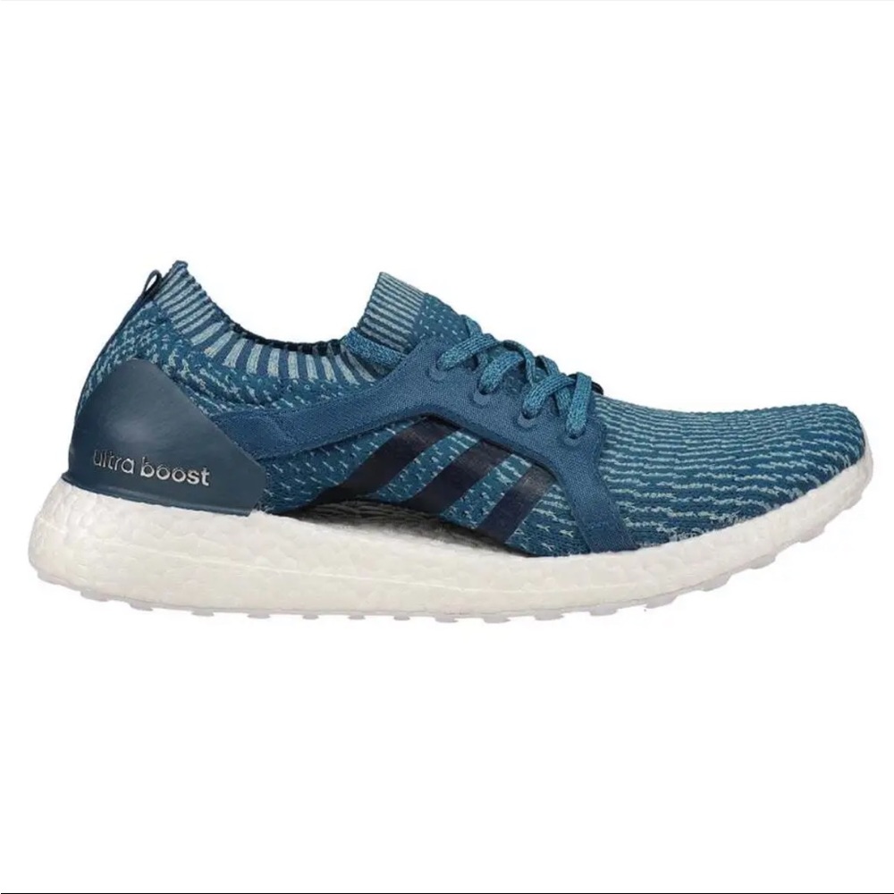 Adidas Parley Core Blue x Ultra Boost Running Sneakers, 8 women’s